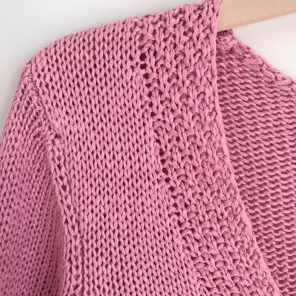 Talbots Pink V Neck Sweater Large Made in Italy - Picture 3 of 5